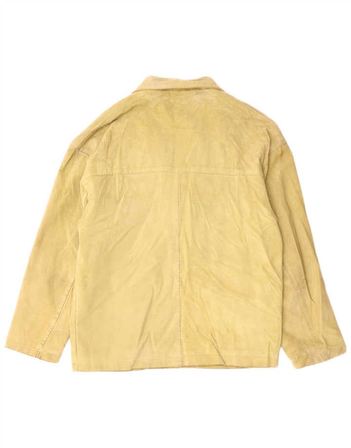 Colombus Mens Suede Jacket UK 38 Medium Yellow