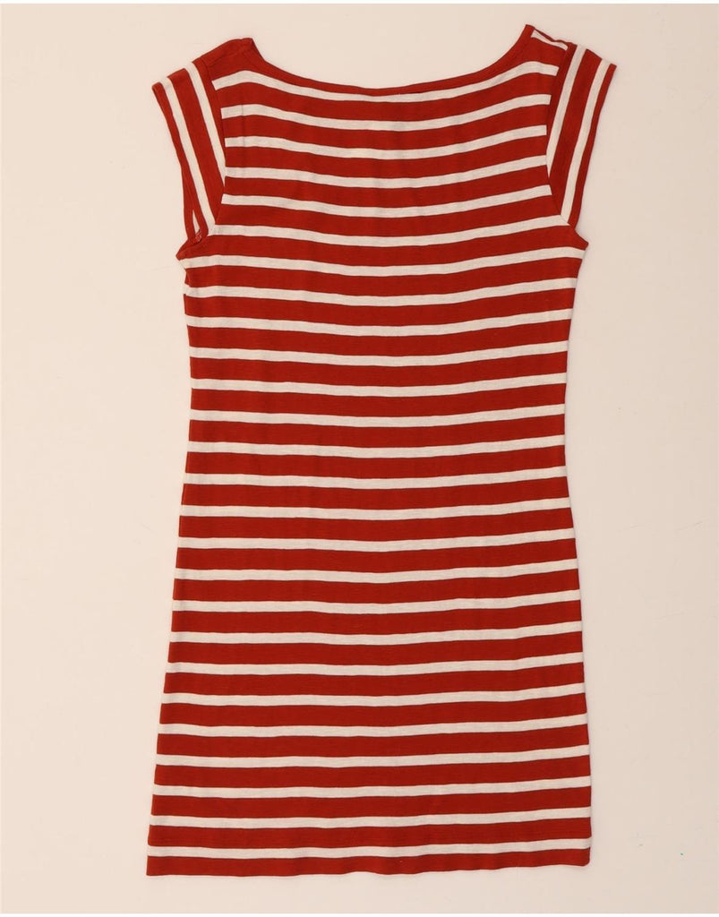 FRENCH CONNECTION Womens T-Shirt Dress UK 10 Small Red Striped Cotton Vintage French Connection and Second-Hand French Connection from Messina Hembry 