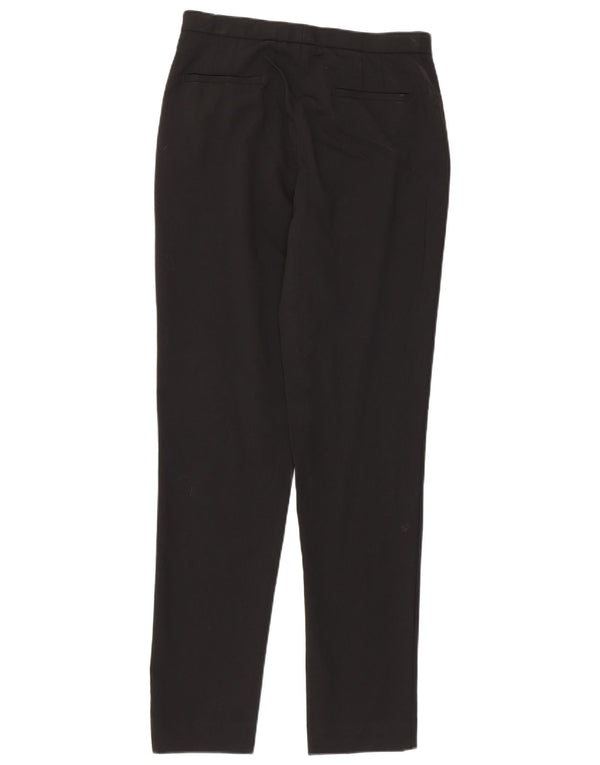Massimo Dutti Womens Slim Casual Trousers EU 36 XS W26 L30 Black Wool