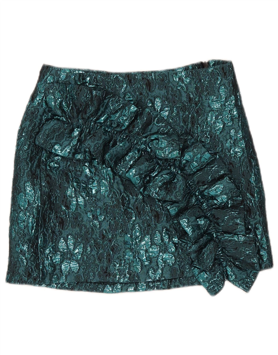 Zara Womens Mini Skirt XS W24 Blue Floral Polyester