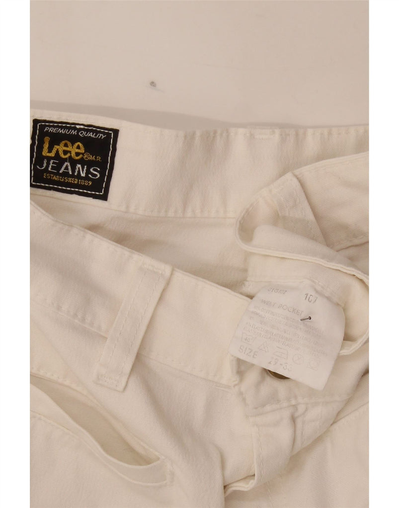 LEE Womens High Waist Casual Trousers W26 L33 White Cotton Vintage Lee and Second-Hand Lee from Messina Hembry 