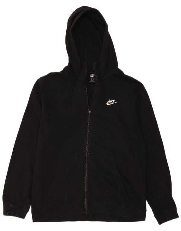 Nike Mens Zip Hoodie Sweater XL Black Cotton