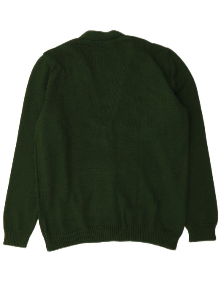 Vintage Womens Cardigan Sweater UK 14 Large Green
