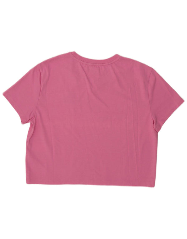 Tommy Hilfiger Womens Crop T-Shirt Top UK 14 Large Pink