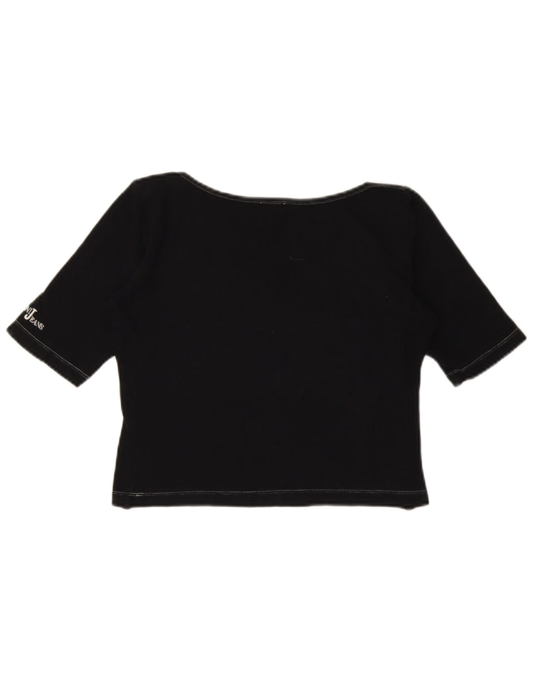 Armani Jeans Womens Crop T-Shirt Top IT 44 Medium Black