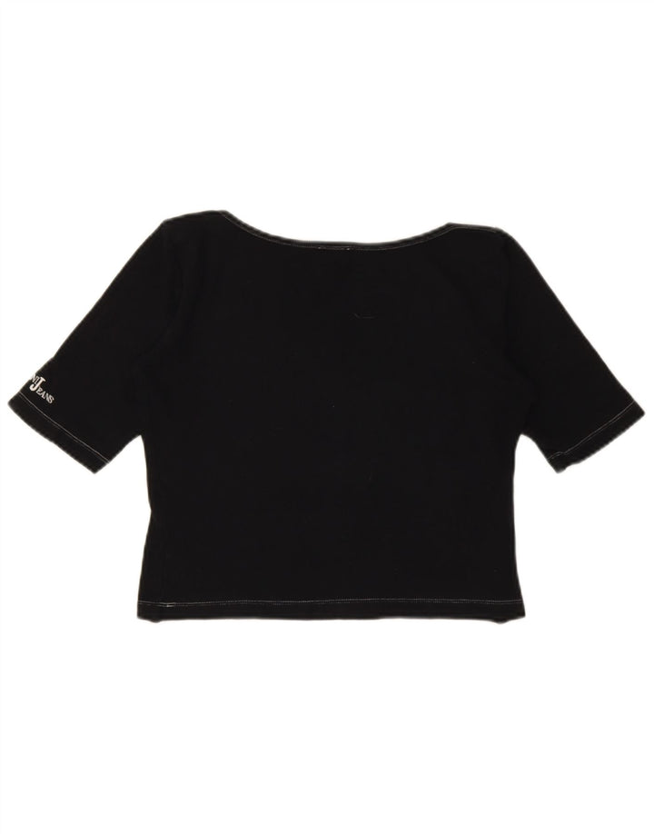 Armani Jeans Womens Crop T-Shirt Top IT 44 Medium Black