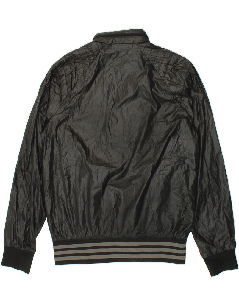 ADIDAS Mens Bomber Jacket UK 40 Large Black Polyester | Vintage Adidas | Thrift | Second-Hand Adidas | Used Clothing | Messina Hembry 