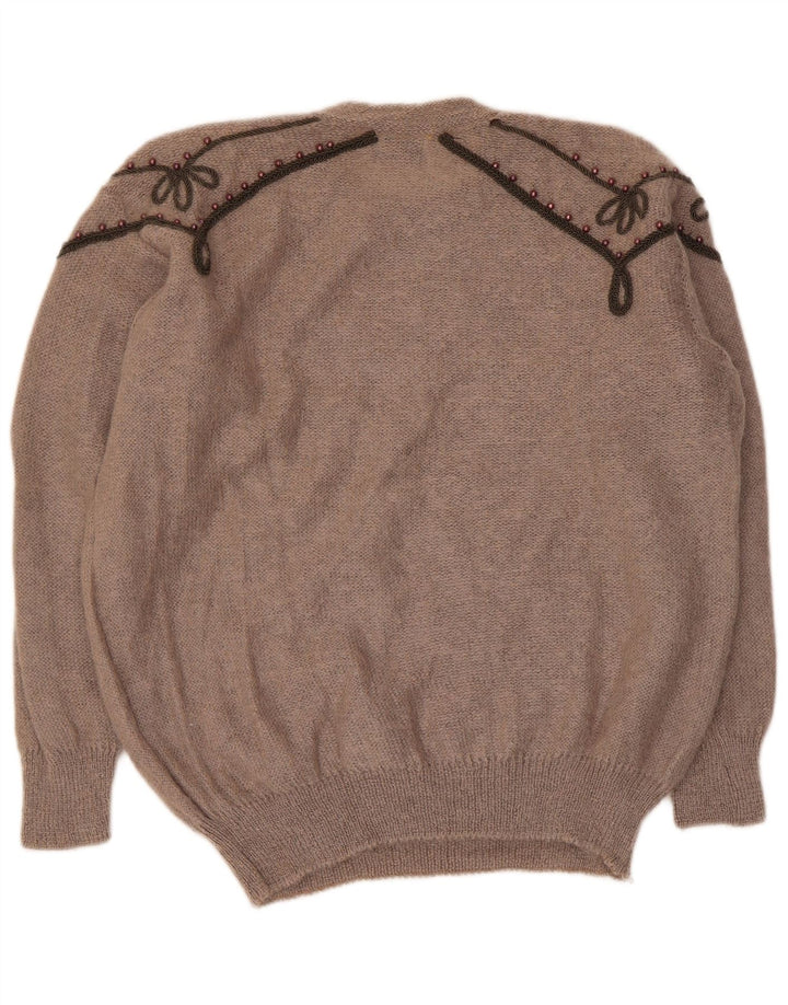Niki Line Womens Crew Neck Jumper Sweater UK 16 Large Grey