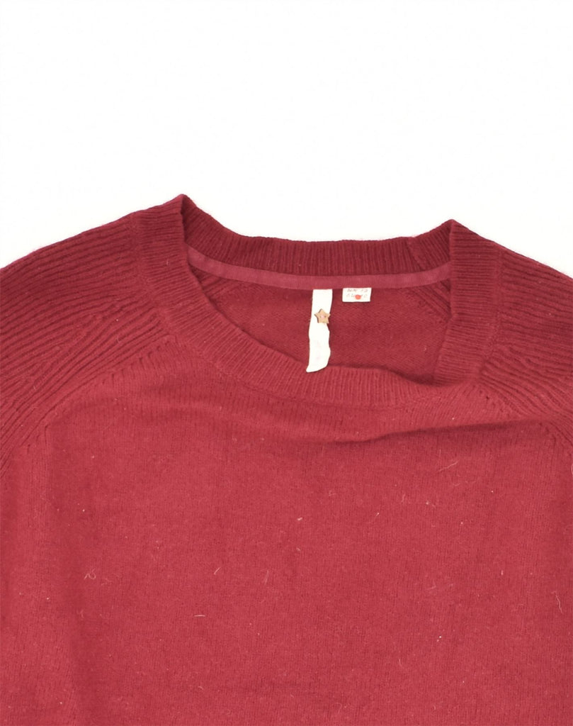 WHITE STUFF Womens Crew Neck Jumper Sweater UK 12 Medium  Burgundy Nylon | Vintage White Stuff | Thrift | Second-Hand White Stuff | Used Clothing | Messina Hembry 