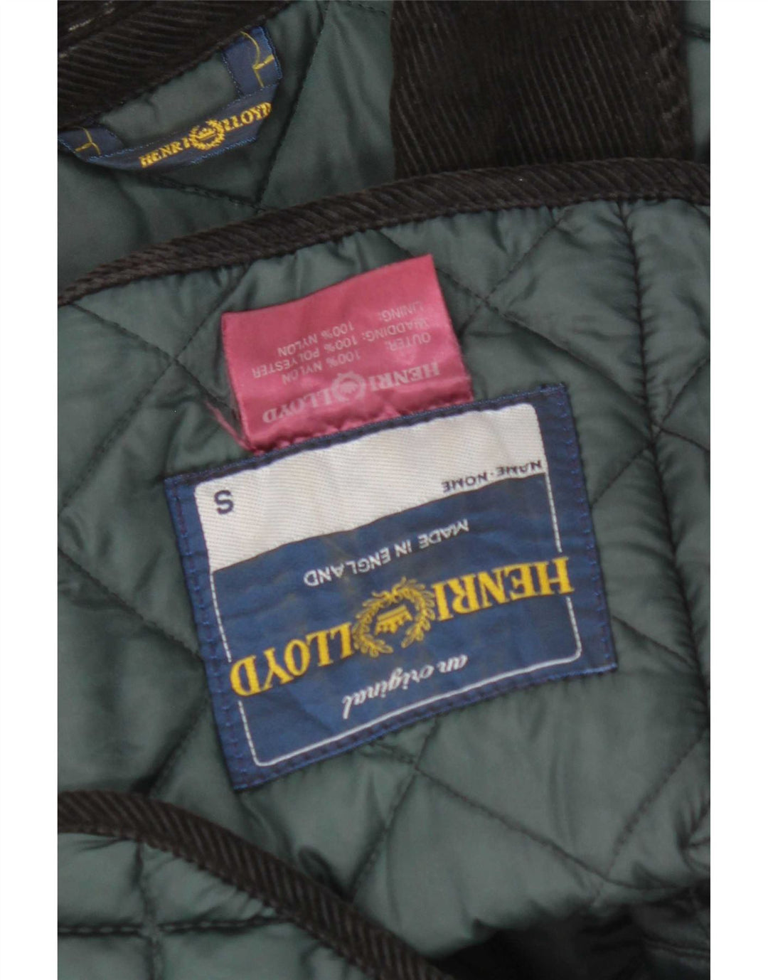 Henri Lloyd Mens Quilted Jacket UK 36 Small Green Nylon