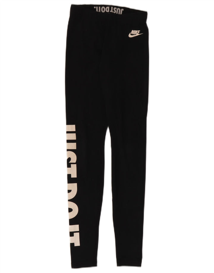 Nike Womens Graphic Leggings UK 4 XS Black