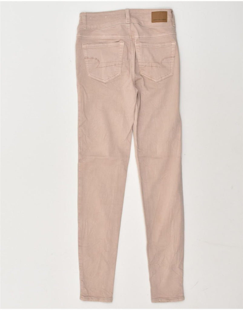 AMERICAN EAGLE Womens Skinny Casual Trousers UK 4 Small W26 L28 Beige | Vintage American Eagle | Thrift | Second-Hand American Eagle | Used Clothing | Messina Hembry 