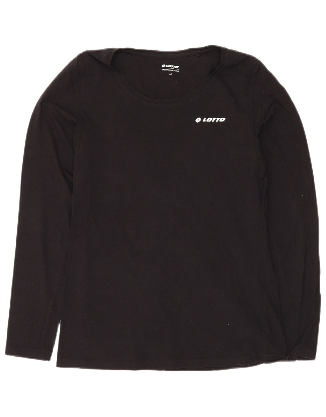 LOTTO Womens Top Long Sleeve UK 10 Small Black Cotton