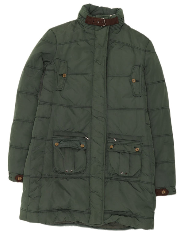 Murphy & Nye Womens Hooded Padded Coat UK 16 Large Green