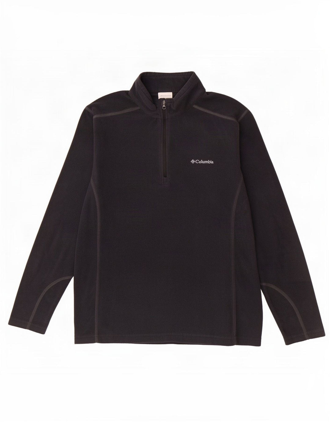 Columbia Mens Zip Neck Fleece Jumper Medium Black Polyester