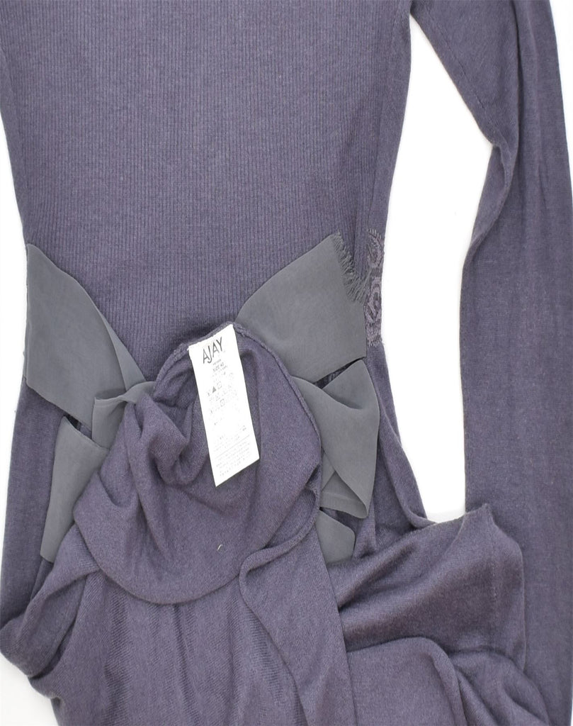 LIU JO Womens Ajay A-Line Dress UK 10 Small Purple Acrylic | Vintage | Thrift | Second-Hand | Used Clothing | Messina Hembry 