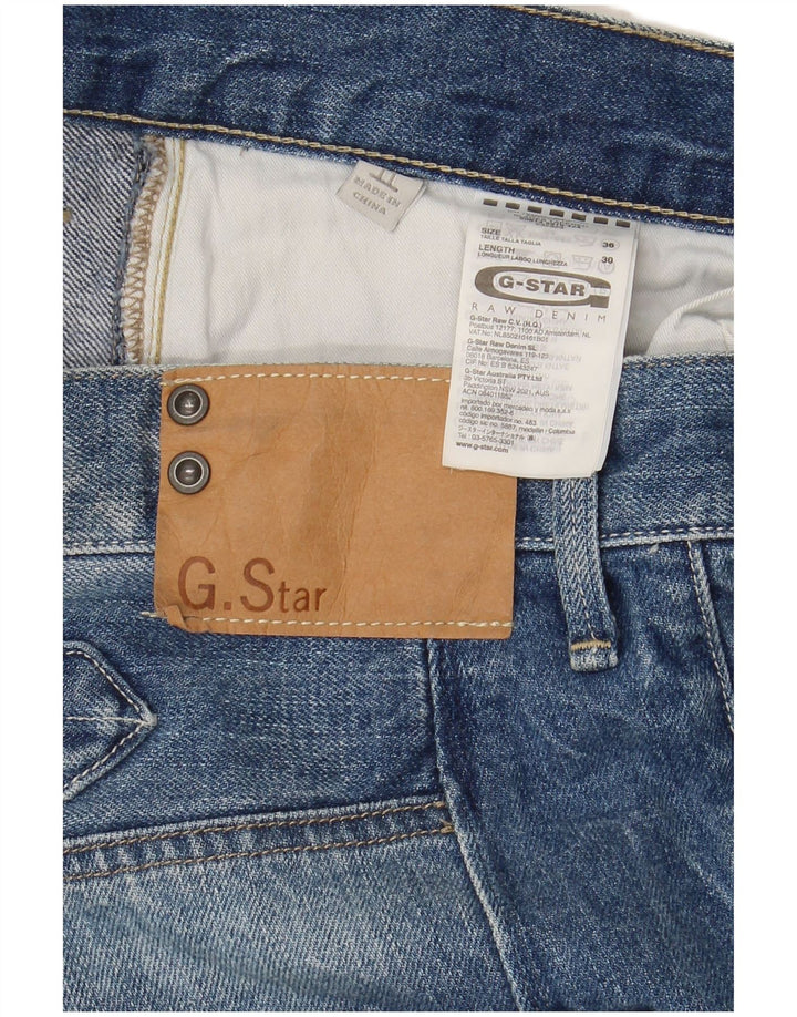 G-STAR Mens Straight Jeans W36 L30  Blue Cotton
