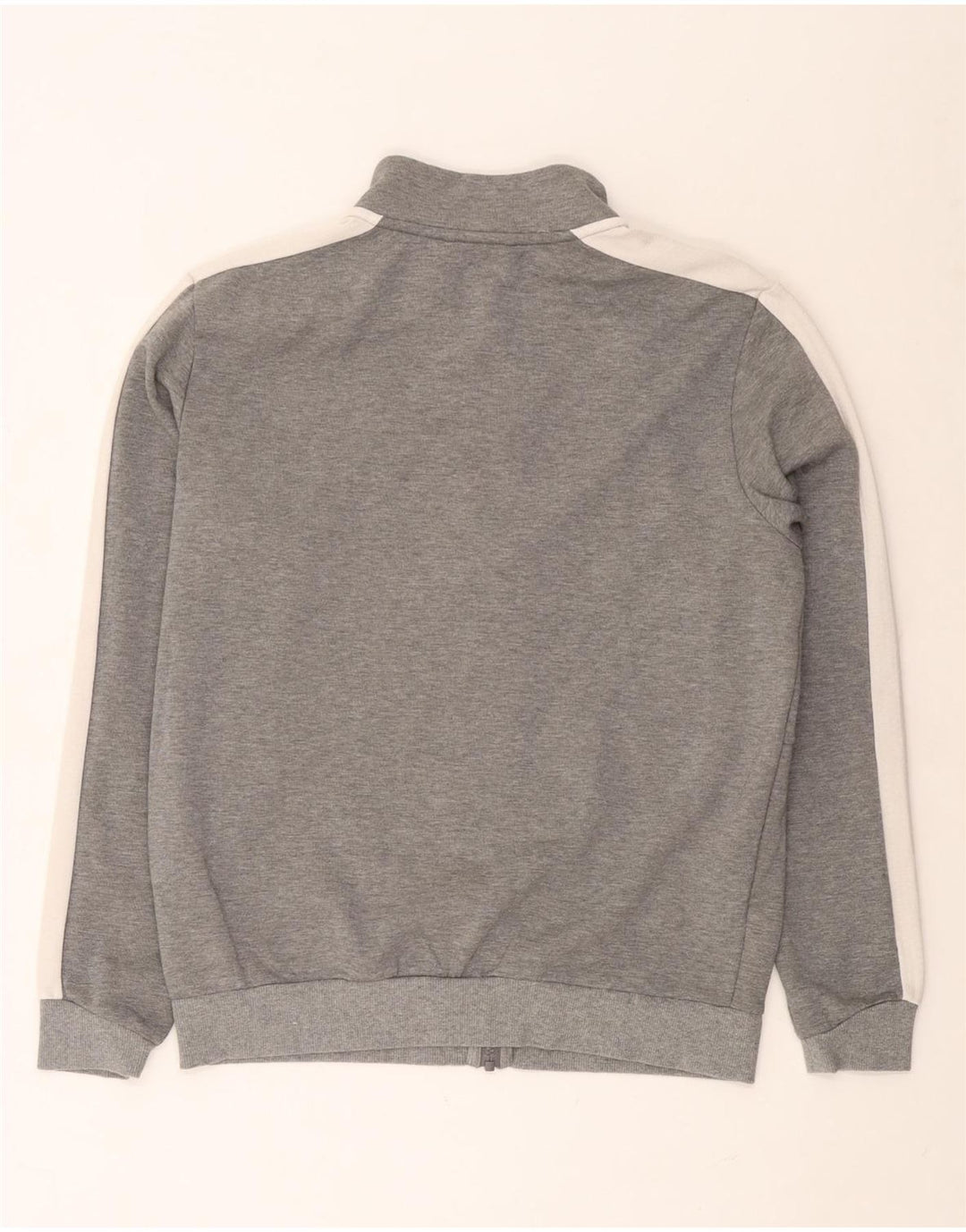 PUMA Mens Tracksuit Top Jacket Medium Grey Colourblock Cotton