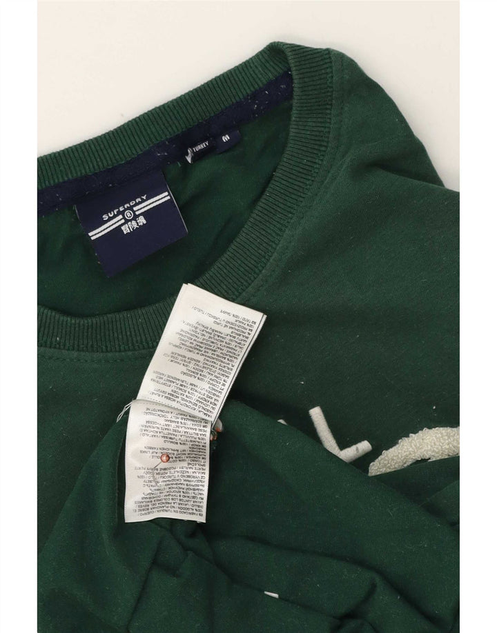 Superdry Mens Graphic T-Shirt Top Medium Green Cotton