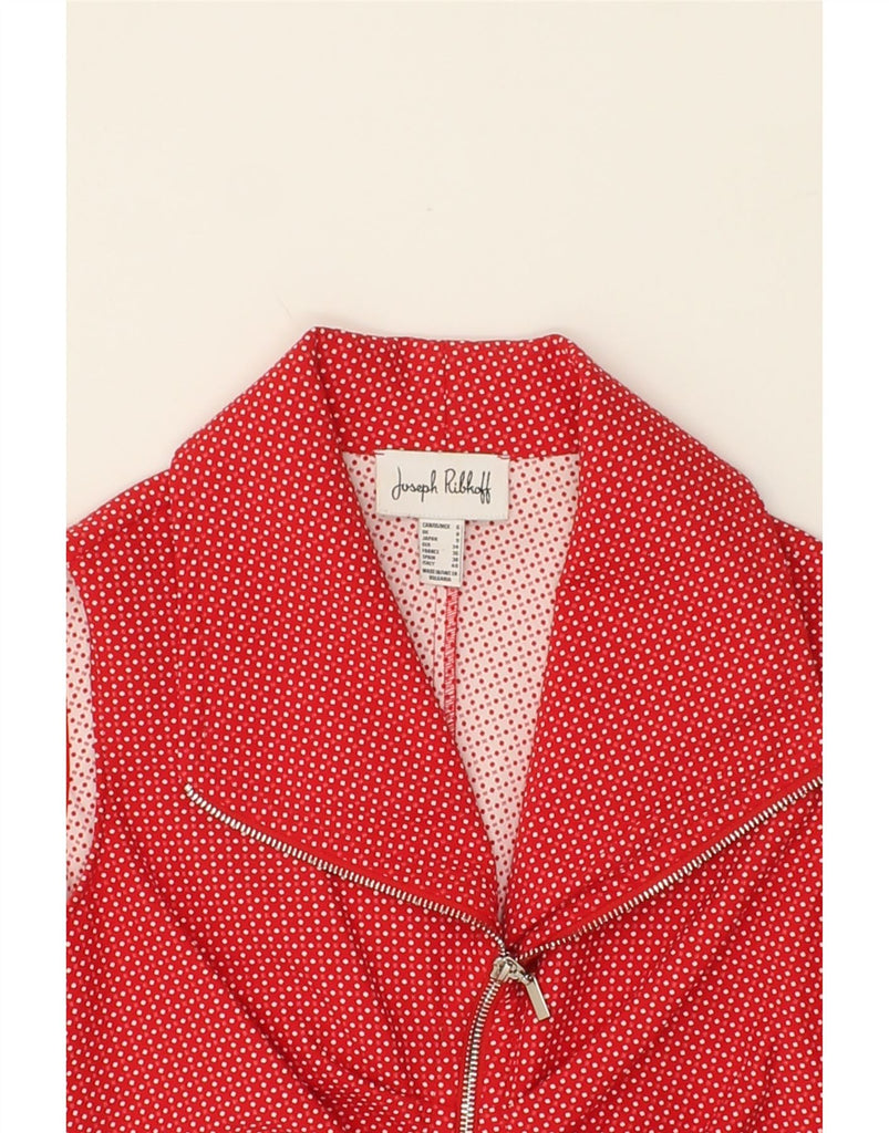 JOSEPH RIBKOFF Womens Sleeveless Shirt Dress UK 6 Small Red Polka Dot Vintage Joseph Ribkoff and Second-Hand Joseph Ribkoff from Messina Hembry 