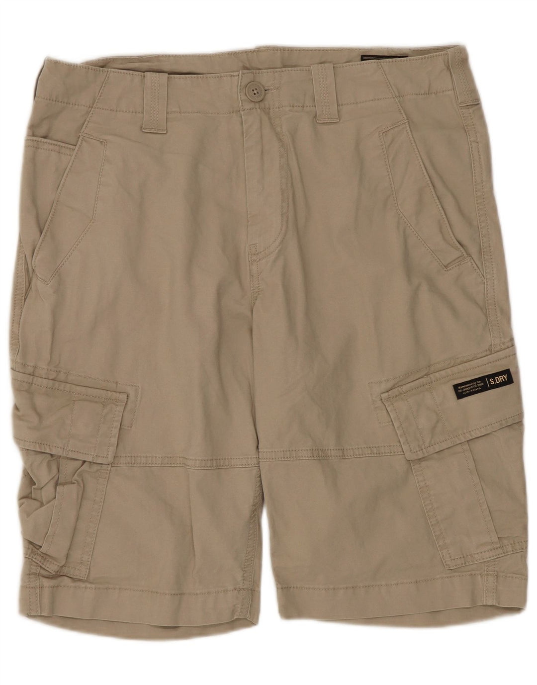 Superdry Mens Cargo Shorts W32 Medium  Beige Cotton
