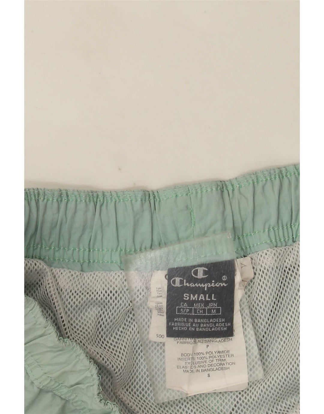 Champion Mens Swimming Shorts Small Green Polyamide