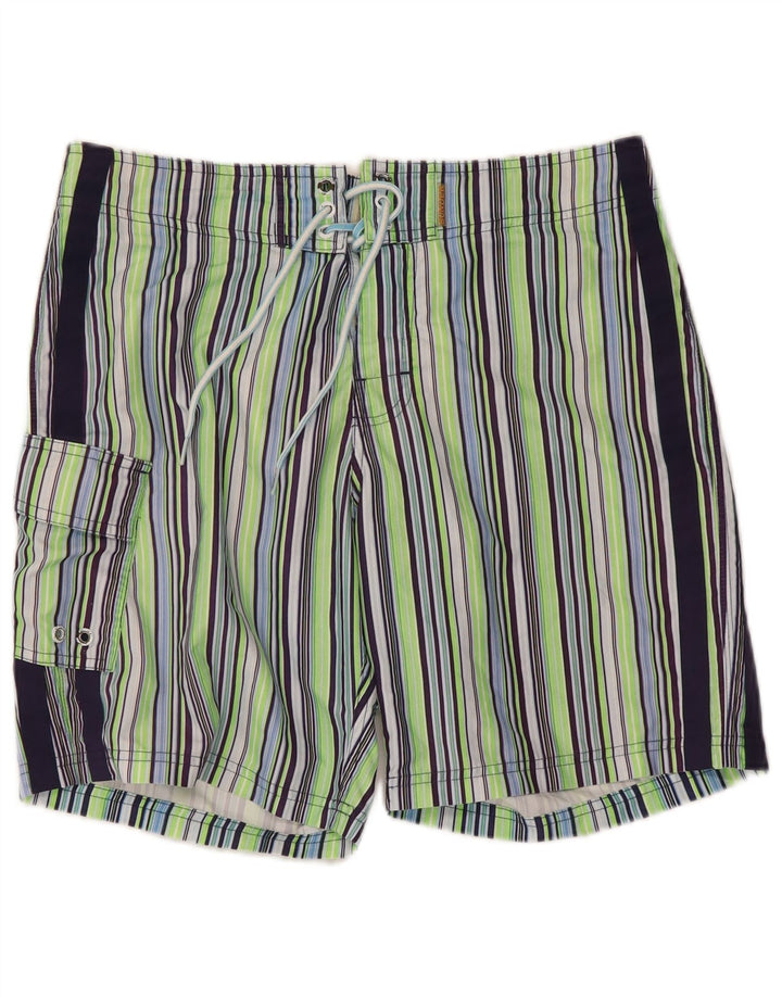 Sundek Mens Swimming Shorts Medium Multicoloured Striped