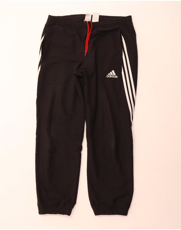 Adidas Mens Tracksuit Trousers Joggers Medium Black Polyester
