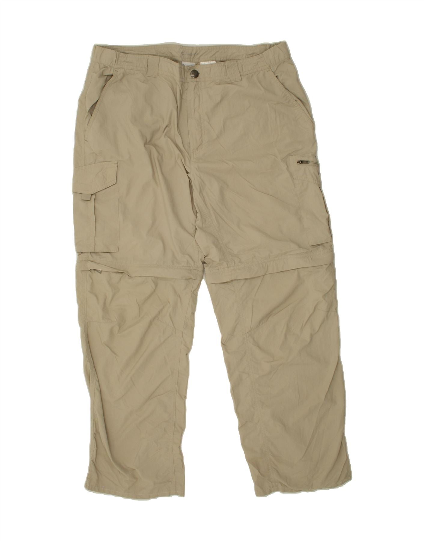 COLUMBIA Mens Omni Shade Straight Hiking Cargo Trousers W38 L28 Beige Vintage Second Hand Clothing Online Messina Hembry