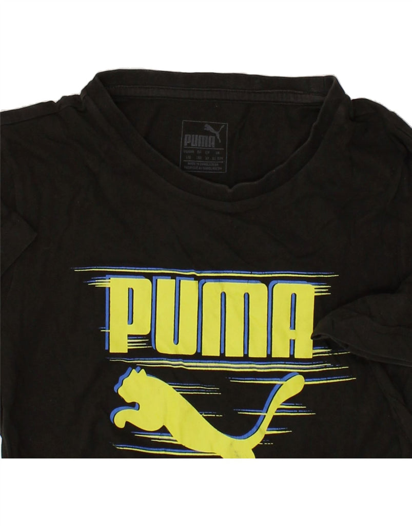 PUMA Boys Graphic T-Shirt Top 11-12 Years Black | Vintage Puma | Thrift | Second-Hand Puma | Used Clothing | Messina Hembry 