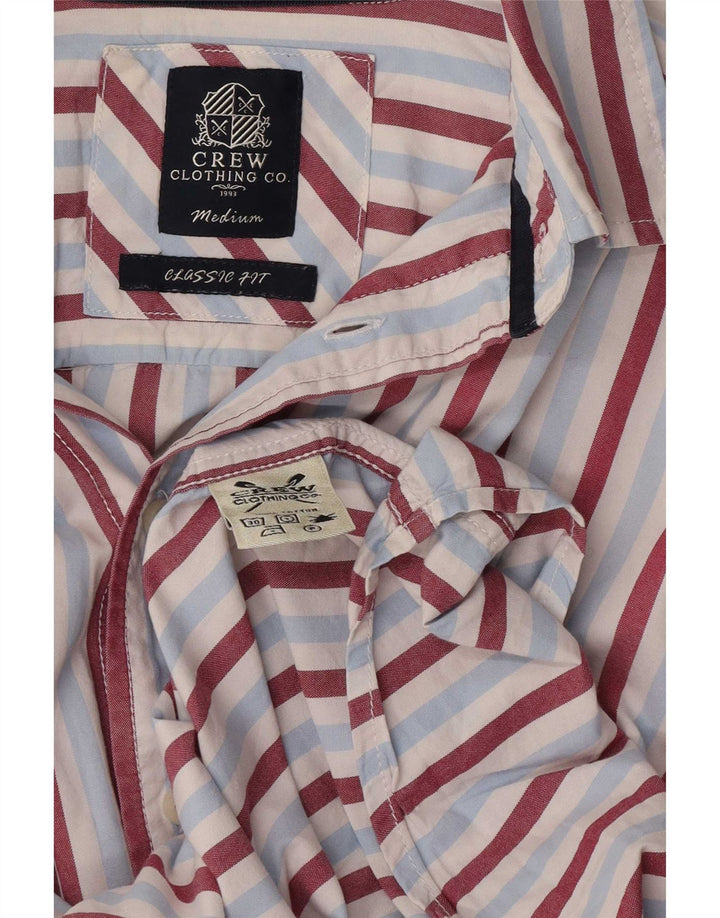 Crew Clothing Mens Classic Fit Shirt Medium Blue Striped Cotton
