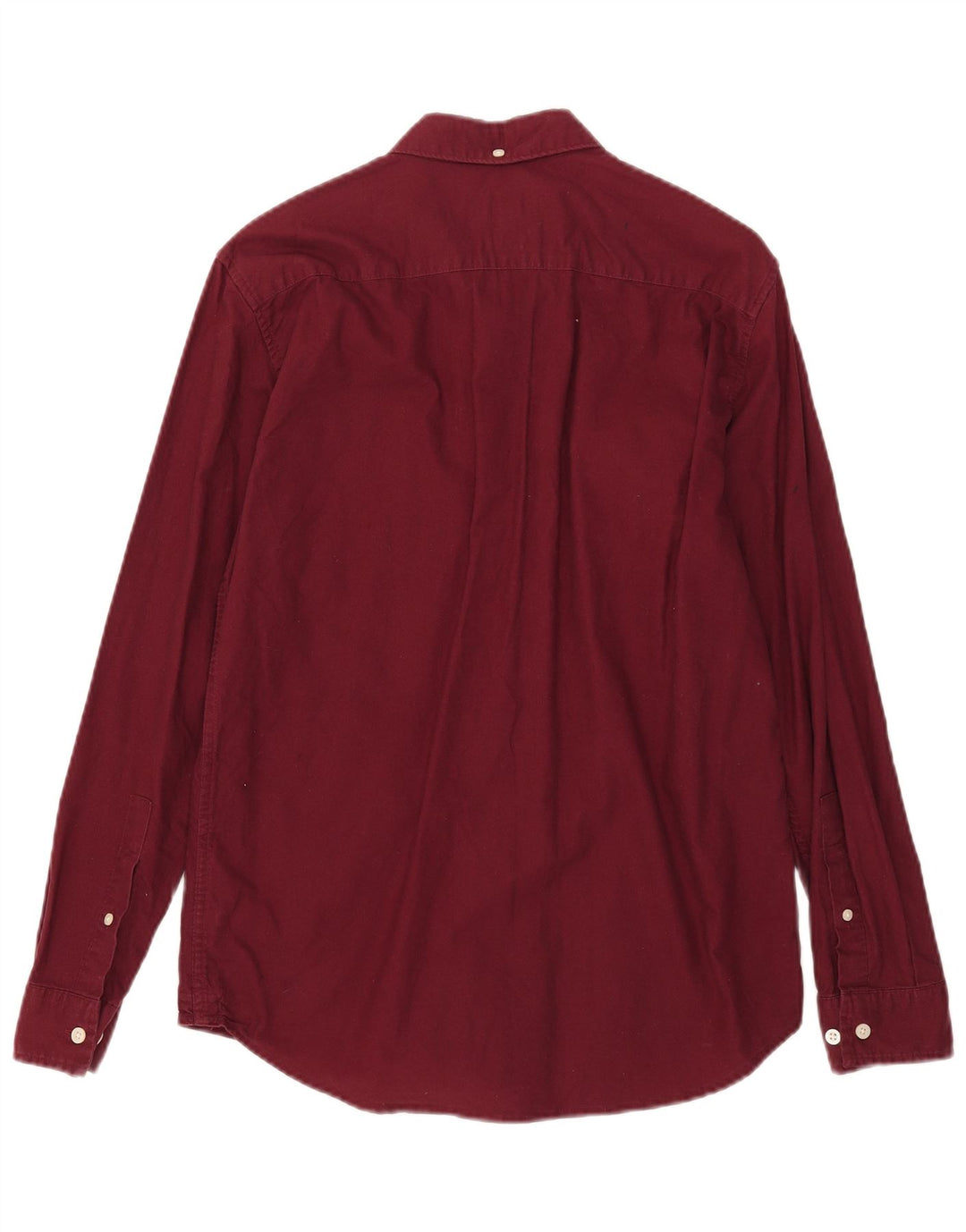 Jack Wills Mens Slim Fit Shirt Small Burgundy Cotton