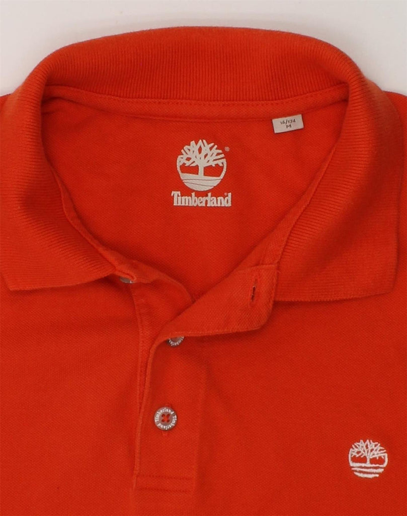 TIMBERLAND Boys Polo Shirt 15-16 Years Medium  Orange Cotton | Vintage Timberland | Thrift | Second-Hand Timberland | Used Clothing | Messina Hembry 