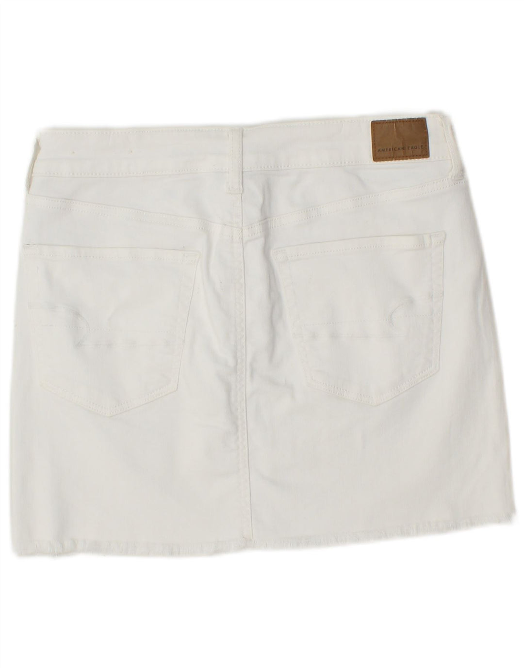 AMERICAN EAGLE Womens Mini Denim Skirt UK 14 Medium W30  White Cotton