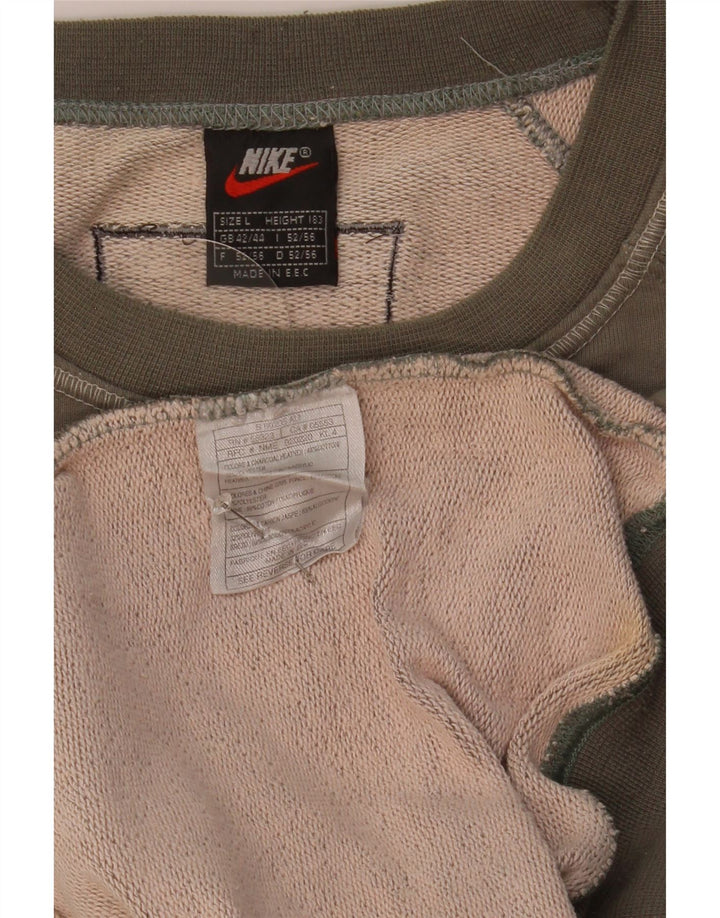 Nike Mens Sweatshirt Jumper UK 42/44 Large Grey Cotton