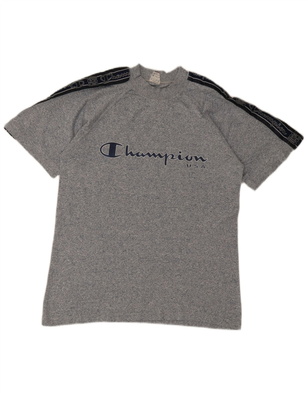 Champion Mens Graphic T-Shirt Top Small Blue Flecked