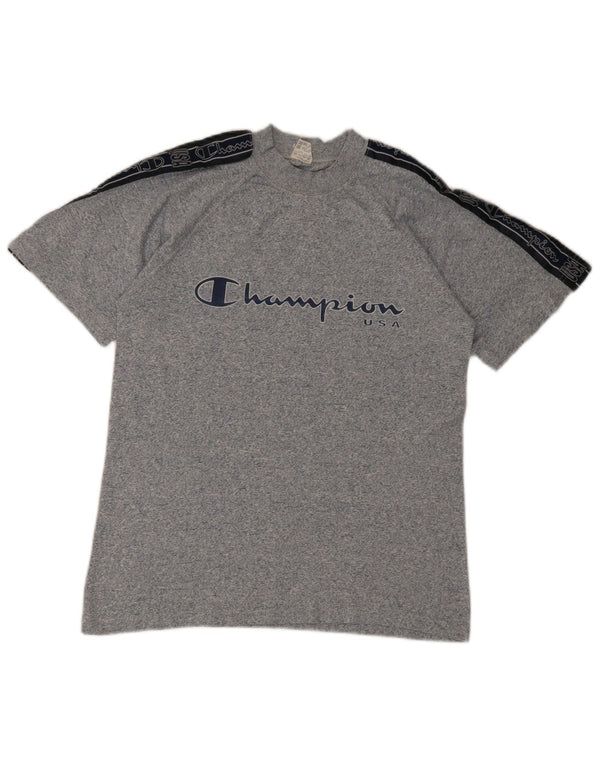 Champion Mens Graphic T-Shirt Top Small Blue Flecked