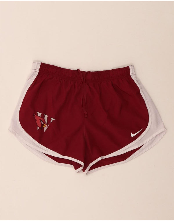 Nike Womens Arizona Cardinals Sport Shorts UK 14 Large Burgundy Colourblock