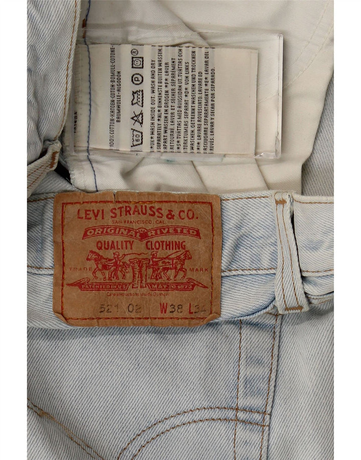Levi's Mens 521 Tapered Jeans W38 L29 Blue Cotton