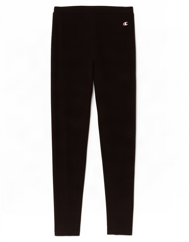 Champion Womens Leggings UK 8 Small Black Cotton