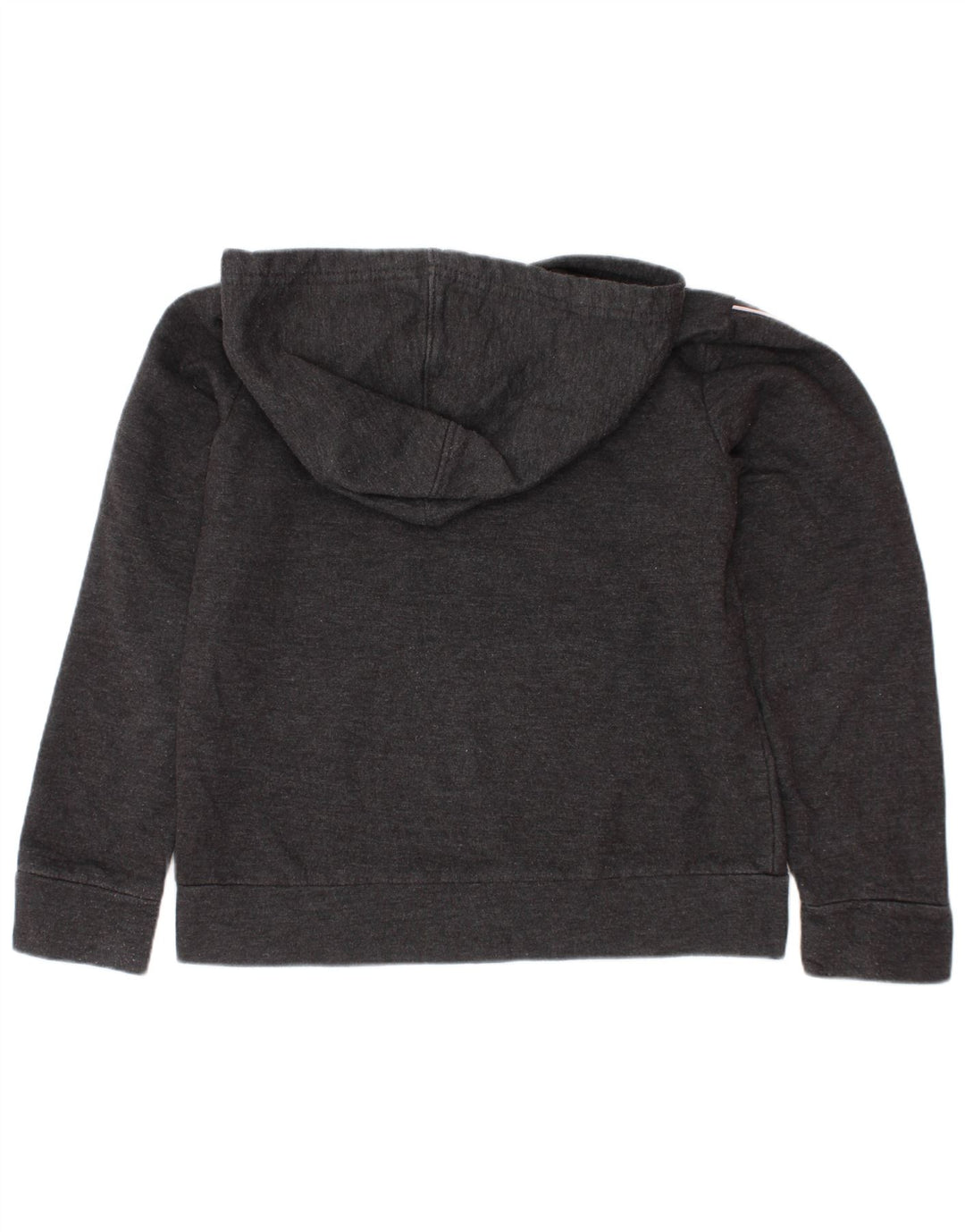 PUMA Girls Graphic Hoodie Jumper 6-7 Years Small  Grey Cotton