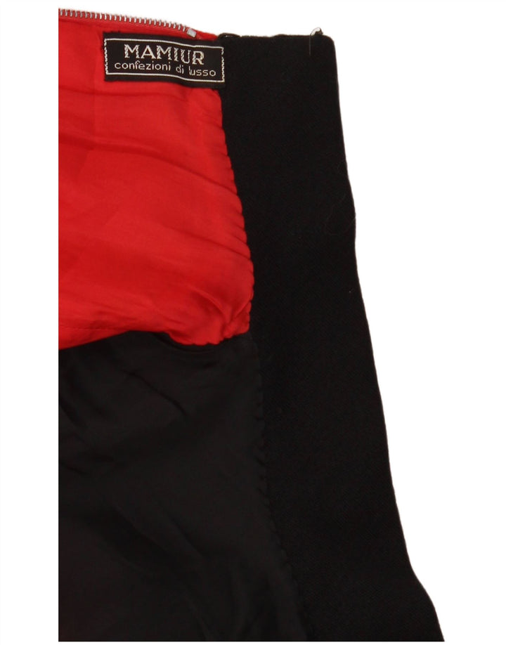 VINTAGE Womens Long Sleeve A-Line Dress UK 12 Medium Red Colourblock