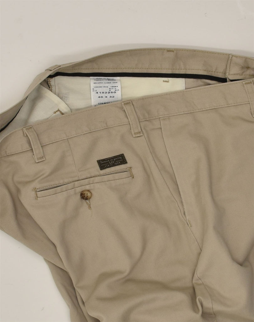 LEE Mens Straight Chino Trousers W40 L32 Brown Cotton | Vintage Lee | Thrift | Second-Hand Lee | Used Clothing | Messina Hembry 