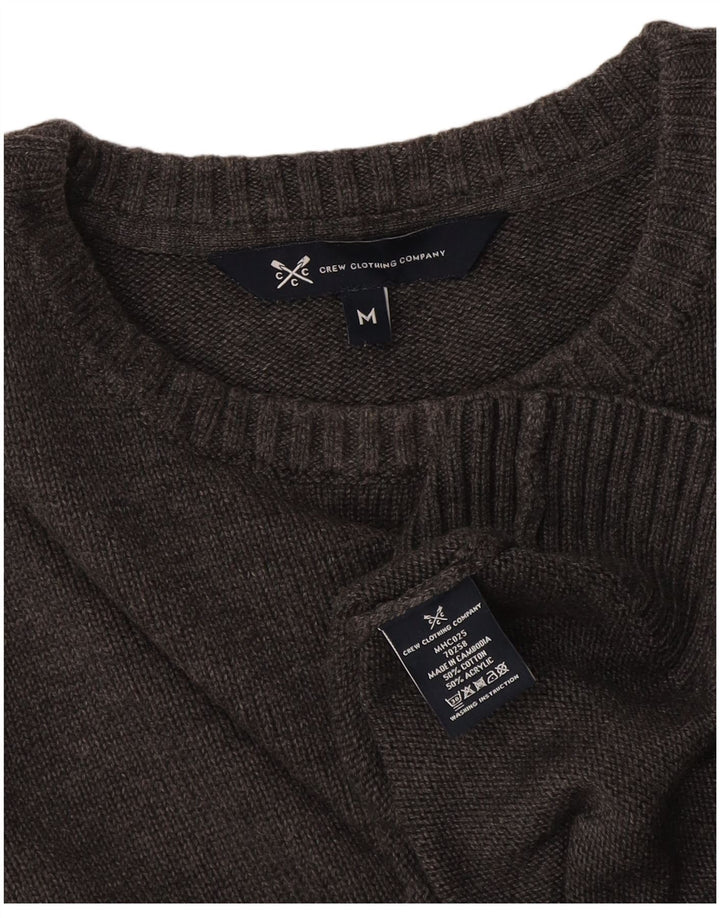 Crew Clothing Mens Neck Jumper Sweater Medium Grey Cotton