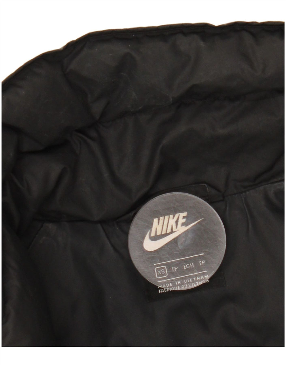 Nike Womens Oversized Graphic Padded Jacket UK 6 XS Black Polyester