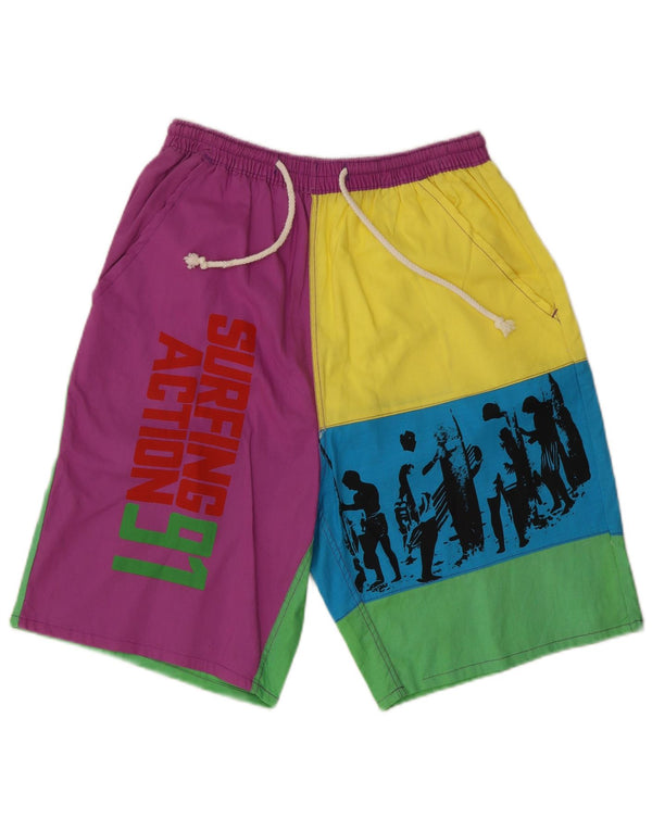 Etirel Boys Swimming Shorts 11-12 Years Large Multicoloured Colourblock