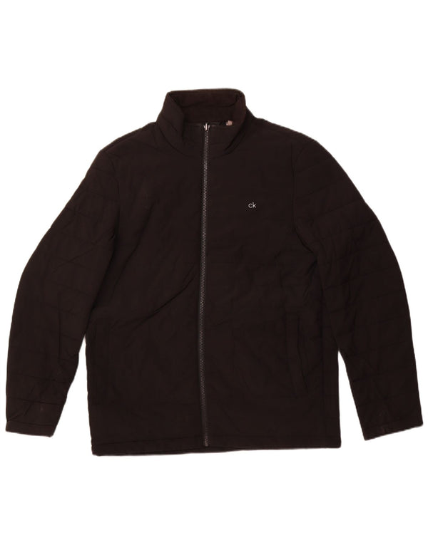 CALVIN KLEIN Mens Padded Jacket UK 36 Small Black Polyester