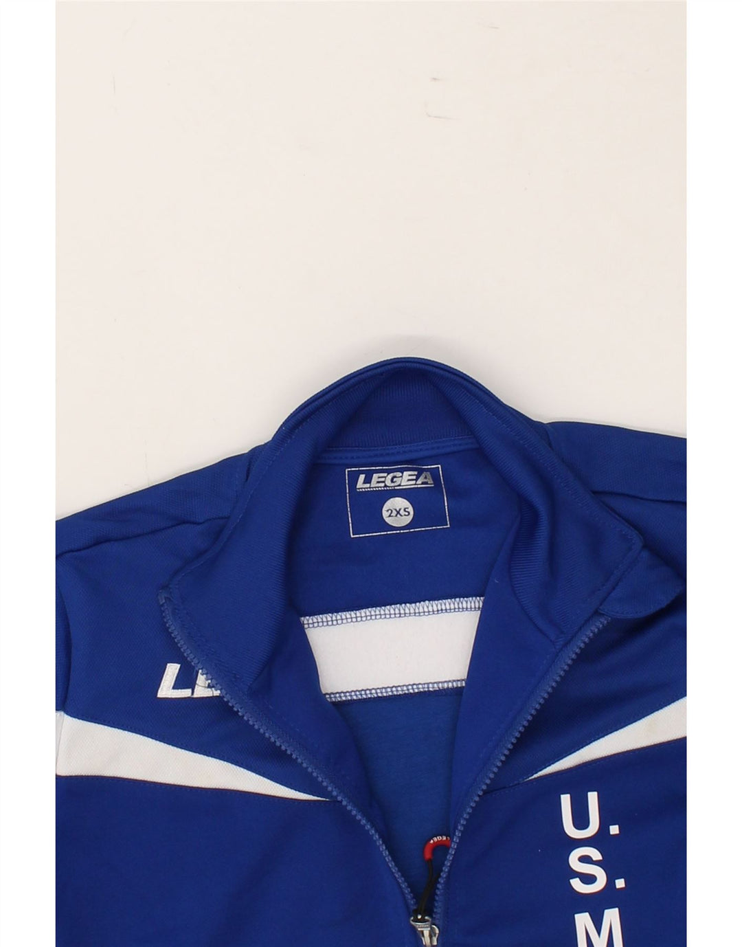 LEGEA Boys Graphic Tracksuit Top Jacket 9-10 Years 2XS Navy Blue Vintage Legea and Second-Hand Legea from Messina Hembry 