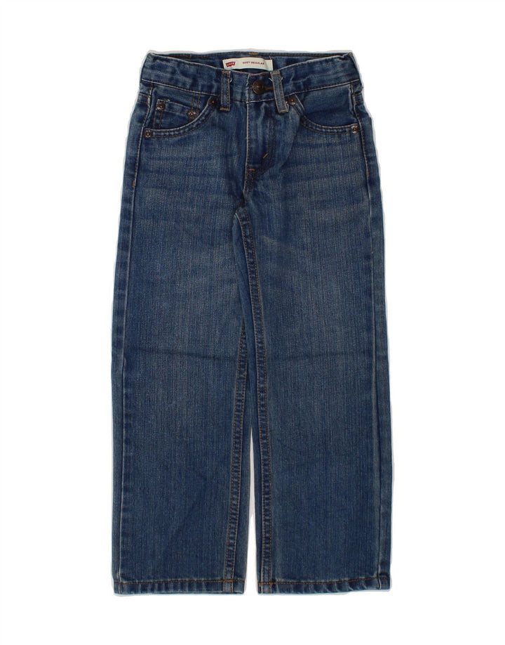 LEVI'S Boys 505 Regular Loose Jeans 6-7 Years W20 L18 Blue Cotton Vintage Levi's and Second-Hand Levi's from Messina Hembry 