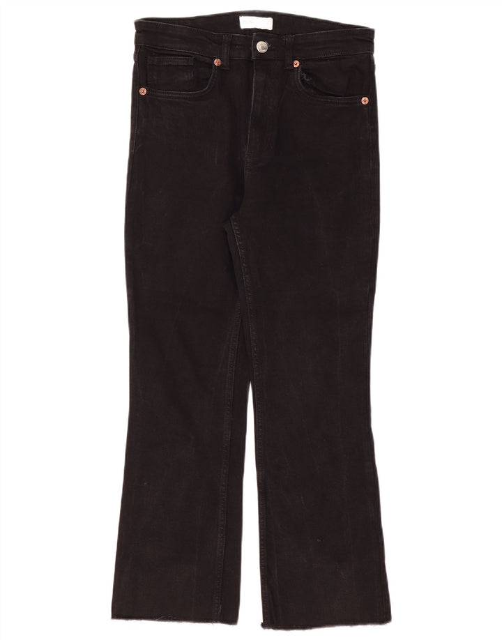 Zara Womens High Waist Bootcut Jeans EU 40 Medium W30 L26 Black